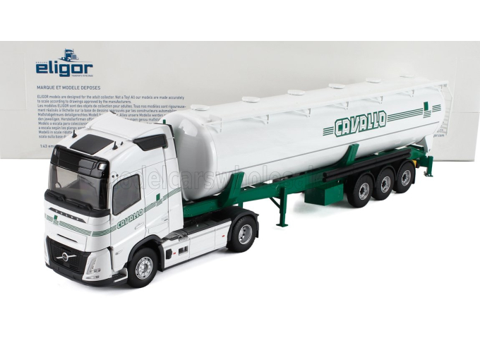 VOLVO Fh 500 Aero Tanker Truck Cavallo Transports (2024), White Green