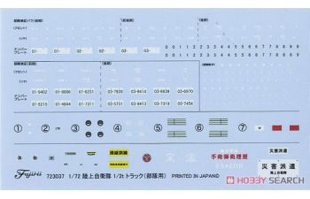 Сборная модель JGSDF 1/2T военные грузовики