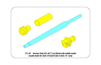 StuK.40 L/48 7.5cm barrel w/ late muzzle brake