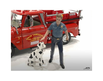 FIGURES FIREFIGHTERS - FIRE DOG TRAINING, 2 TONE BLUE