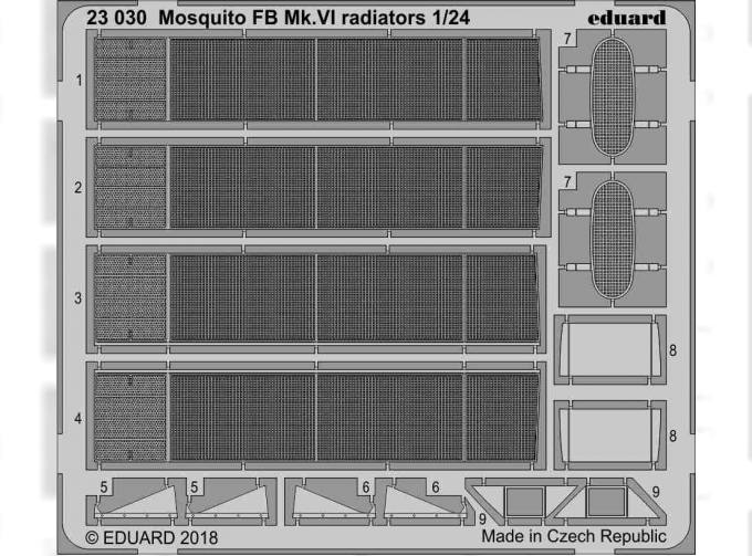 Фототравление для Mosquito FB Mk. VI радиаторы