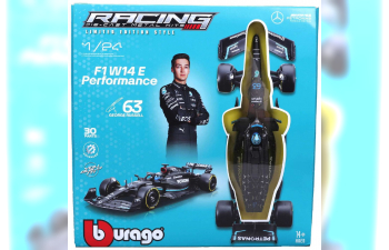 Сборная модель MERCEDES-BENZ GP F1 W14 Team Mercedes-amg Petronas Formula One №63 Season (2023) George Russell, Matt Black