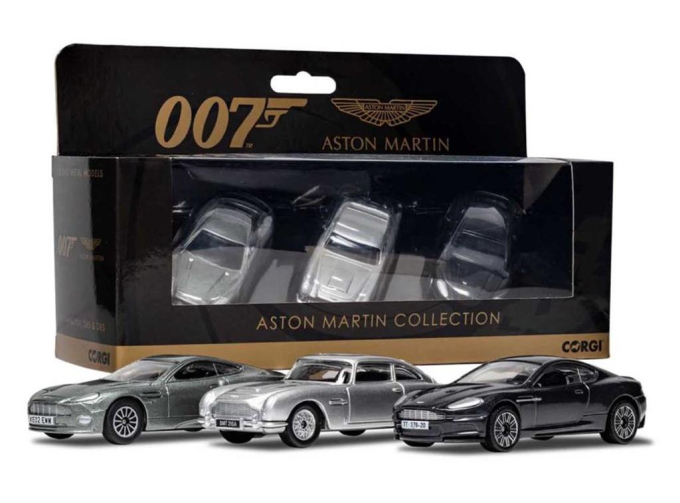 ASTON MARTIN Collection набор 3шт: James Bond 007 (V12 Vanquish, DB5, DBS)