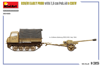 Сборная модель STEYER Rso/01 Tank Truck Military Cingolato With Trailer 1945