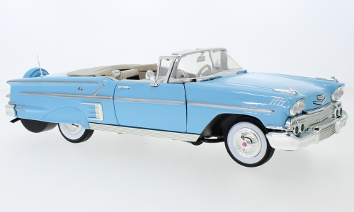 Chevrolet Impala Convertible 1958 light blue