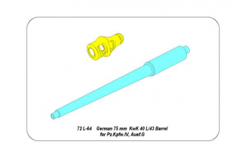 German 75 mm KwK 40 L/43 barrel for Pz.Kpfw.IV Ausf.G