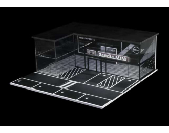 Diorama *Mini show room with light*, white/black