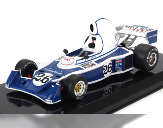 LIGIER F1 Js5 №26 Season (1976) Jacques Laffite - Con Vetrina - With Showcase, Light Blue White