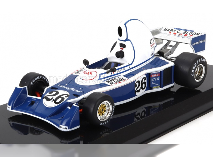 LIGIER F1 Js5 №26 Season (1976) Jacques Laffite - Con Vetrina - With Showcase, Light Blue White