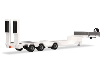 Низкорамный полуприцеп-тяжеловоз пятиосный Goldhofer, белый