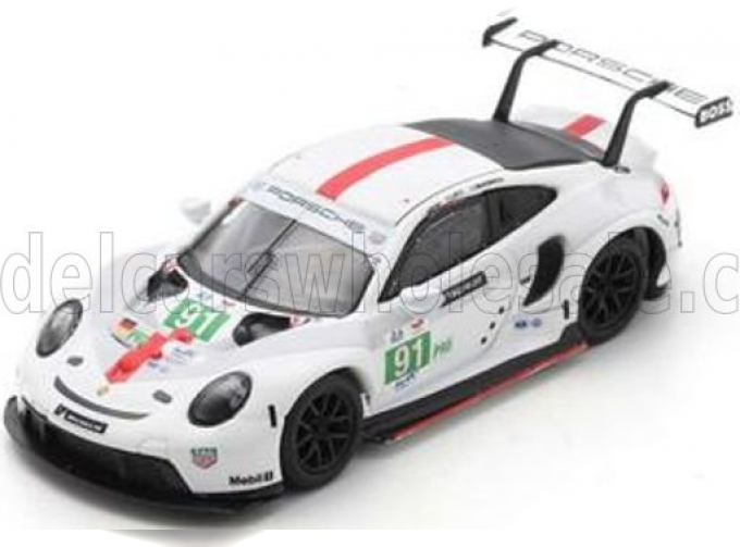PORSCHE 911 991-2 Rsr-19 4.2l Team Porsche Gt №91 Winner Lmgte Pro Class 24h Le Mans (2022) Gianmaria Bruni - Richard Lietz - Frederic Makowiecki, White Grey Red