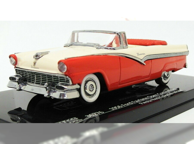 Ford Fairlane открытый кабриолет 1956 красный с белым