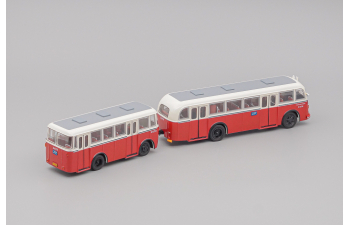 Автобус SKODA 706 RO Beijing Bus, red / beige