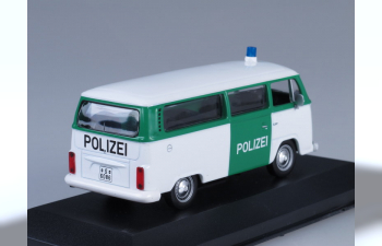 VOLKSWAGEN Bulli T2 Polizei Fensterbus, white / green