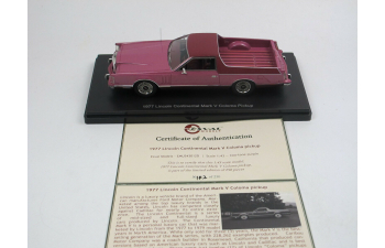 LINCOLN Continental Mark V Coloma PickUp (1977), purple mettalic