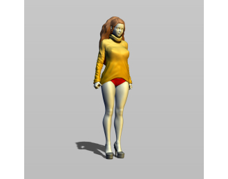 Фигура Девушка в свитере 2, окрашенная