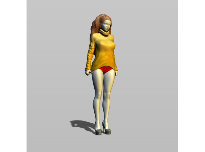 Фигура Девушка в свитере 2, окрашенная