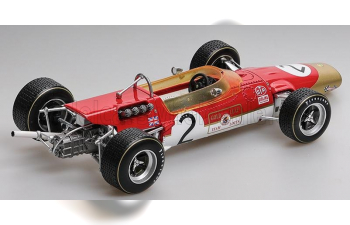 LOTUS F2 48 №2 Hockenheim Gp (1968) Graham Hill, Red Gold White