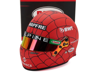 BELL HELMET Casco Helmet F1 A522 Team Alpine Bwt №31 Usa Gp (2022) Esteban Ocon - Spider-man Livery Tribute, Red Blue Black
