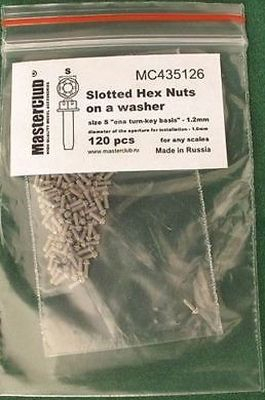 Корончатая гайка с шайбой (1,2 мм; установочное отверстие 1,0 мм)