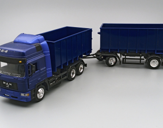 MAN F2000 1994 пухтовоз с прицепом, синий