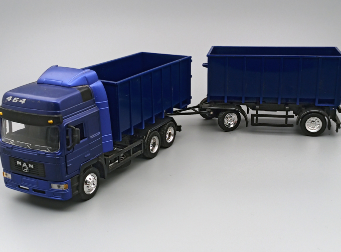 MAN F2000 1994 пухтовоз с прицепом, синий