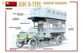 Сборная модель LGOC B-TYPE Лондонский Омнибус
