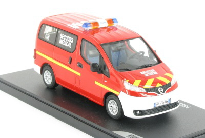 NISSAN NV200 Sapeurs-Pompiers Secours médical, red