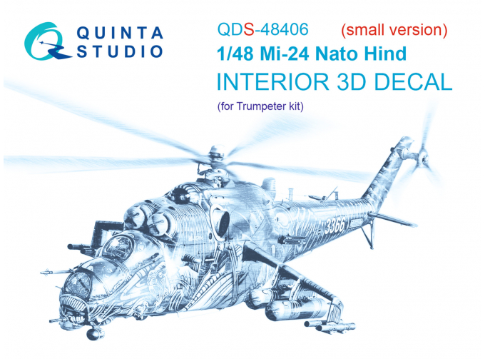 3D Декаль интерьера кабины Mi-24 Nato Hind (Trumpeter)(Малая версия)