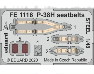 Фототравление для P-38H стальные ремни