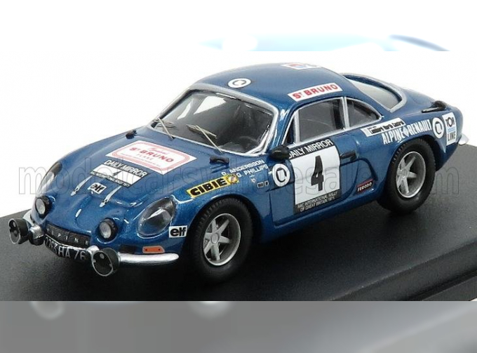 RENAULT Alpine A110 №4 Rally Rac (1971) O.Andersson - G.Phillips, Blue Met