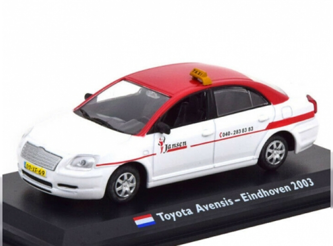 Toyota Avensis 2003 Eindhoven Taxi Такси, белый с красным