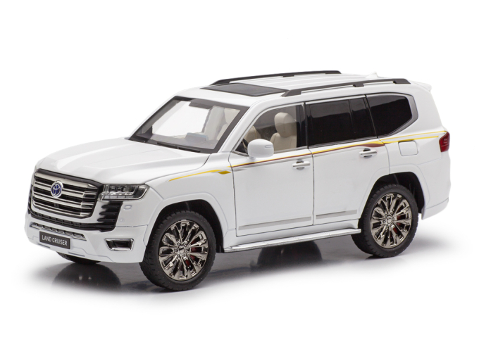 TOYOTA Land Cruiser 300, белый (с работающим светом)