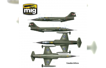 Сборная модель американский истребитель F-104G Starfighter - Испанская, канадская, итальянская, греческая, норвежская, турецкая версии