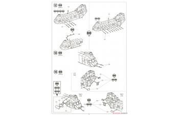 Сборная модель вертолёт CH-47D/F/J/HC.Mk.1 "4 nations"