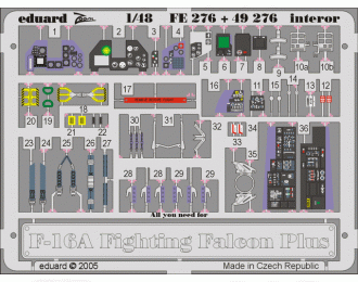 Фототравление для F-16A Plus interior