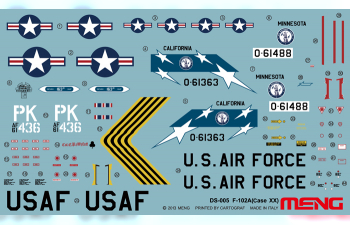 Сборная модель Самолет F-102A Delta Dagger Deucew Case X