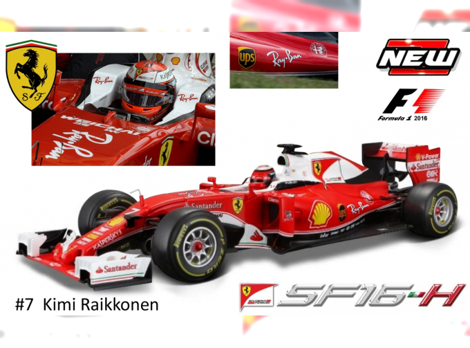 FERRARI SF16-H with "Ray Ban" Decor - Kimi Raikkonen 2016