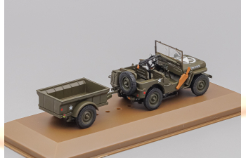 JEEP Willys MB + Remorque Bantam (1940), green