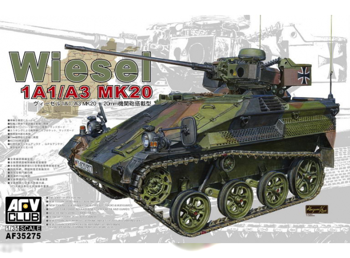 Сборная модель Немецкая БМД Wiesel 1A1/A3 MK20