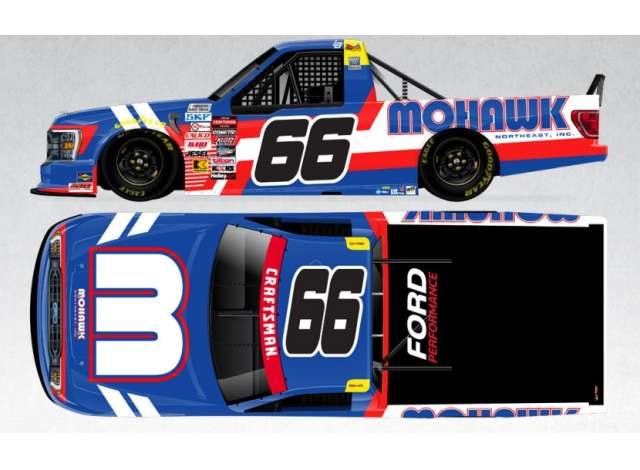 Ford F-150 #66 Luke Baldwin * MOHAWK NORTHEAST*, blue/red/white 2025
