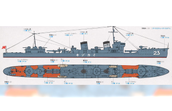 Сборная модель Эсминец ВМС Японии IJN DESTROYER MIKAZUKI