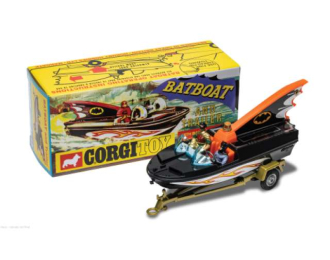 Batman Batboat with Batman and Robin, various