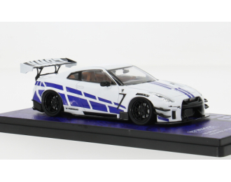 NISSAN GT-R (R35) LB Work Type 2, white/blue