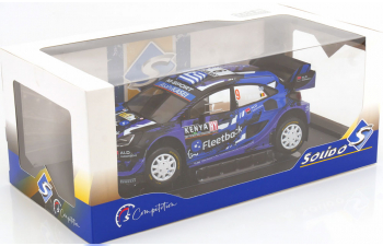 FORD Puma Rally1 Team M-sport Ford Wrt №9 Rally Safari Kenia (2022) Jourdan Serderidis - Frederic Miclotte, Purple Black Blue