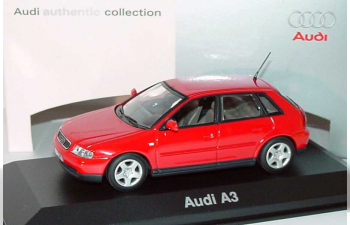 AUDI A3 4-door (2000), красный