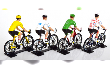 FIGURES Set 4x Ciclista - Cyclist - Maglia Gialla - Yellow Jersey - Maglia A Pois - Pois Jersey - Maglia Verde - Green Jersey - Maglia Bianca - White Jersey - Tour De France (2022), Various