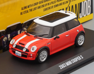 MINI COOPER S 2003 Red with White (из к/ф "Ограбление по-итальянски")