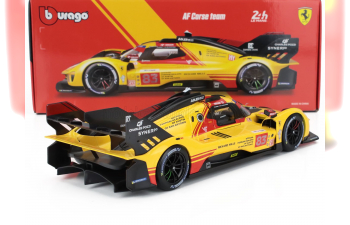 FERRARI 499p 3.0l Turbo V6 Team Af Corse №83 24h Le Mans (2024) Robert Kubica - Robert Shwartzman - Yifei Ye, Yellow Red