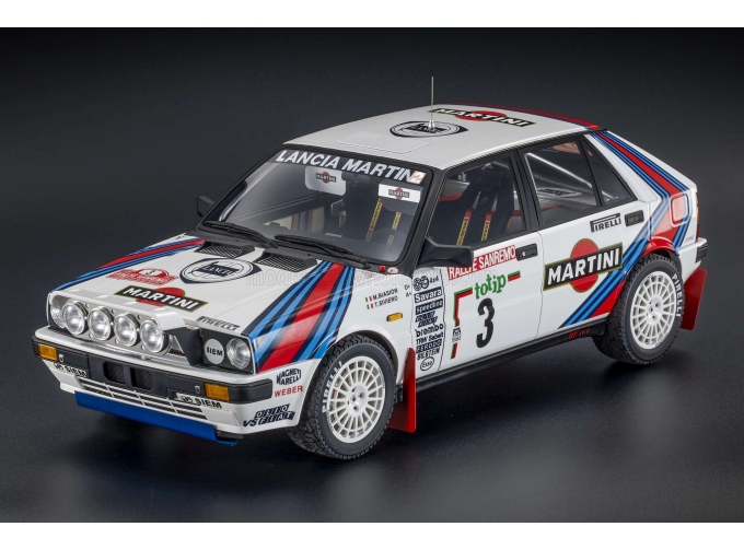 LANCIA Delta 4wd Team Martini Racing (night Version) №3 Winner Rally Sanremo (1987) Miki Biasion - Tiziano Siviero, White Red Blue